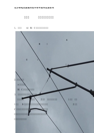 普速线接触网集中修平推检修作业指导书