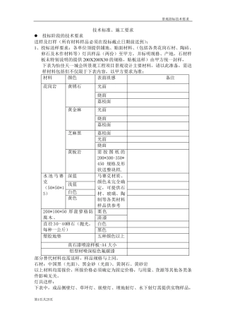 景观招标技术要求