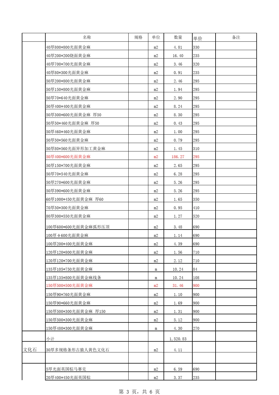景观材料报价表_第3页