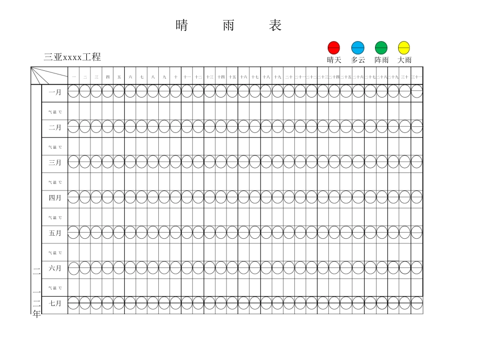 晴雨表(模板,可编辑可复制)_第1页