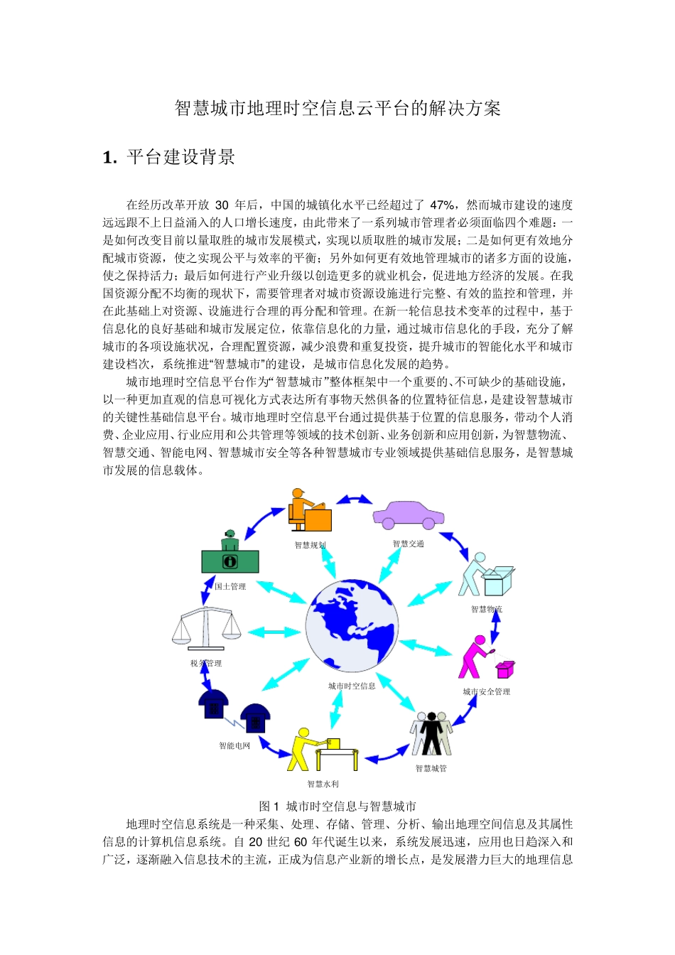 智慧城市时空信息云平台解决方案_第1页