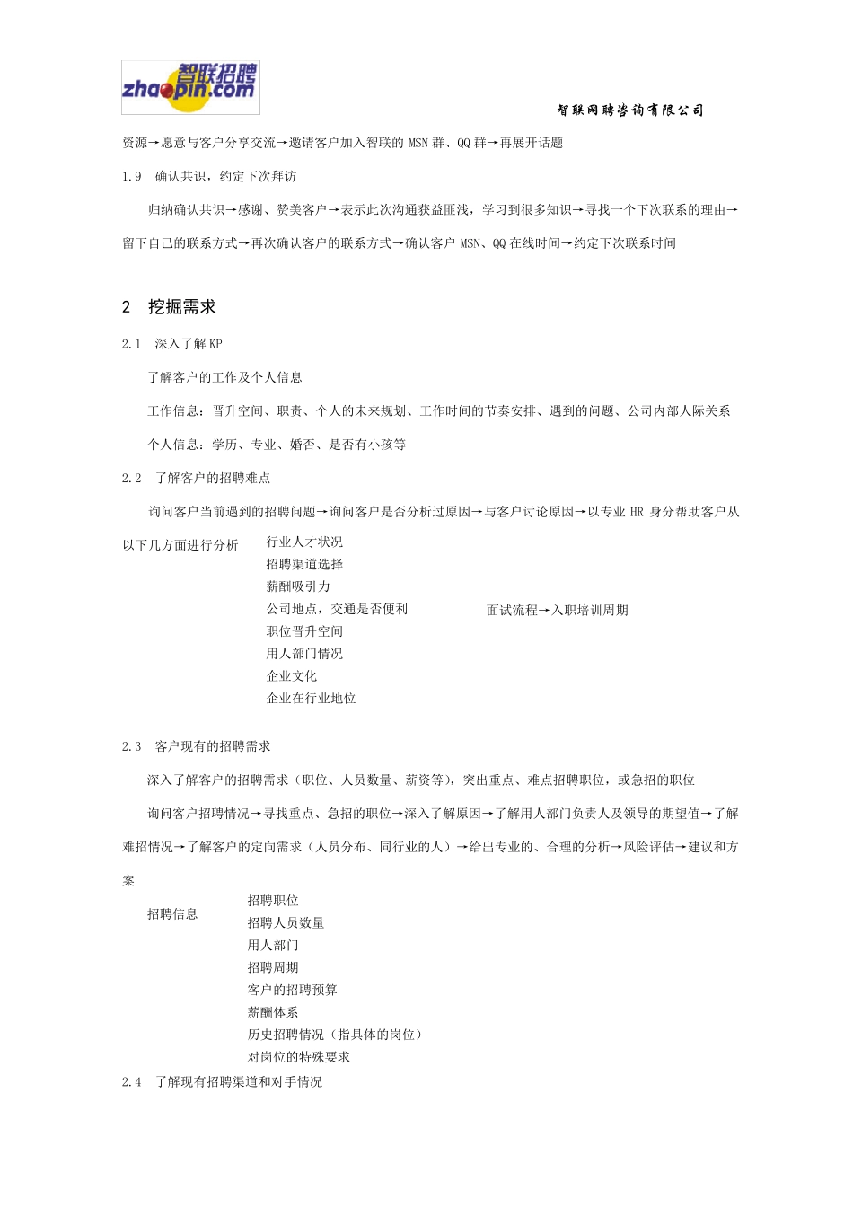 智联招聘销售五步法之思路_第3页