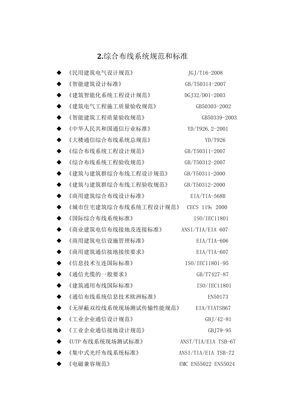 智能化系统常用规范和标准_第3页
