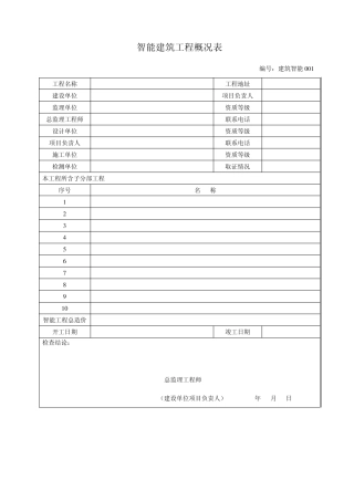 智能化验收资料
