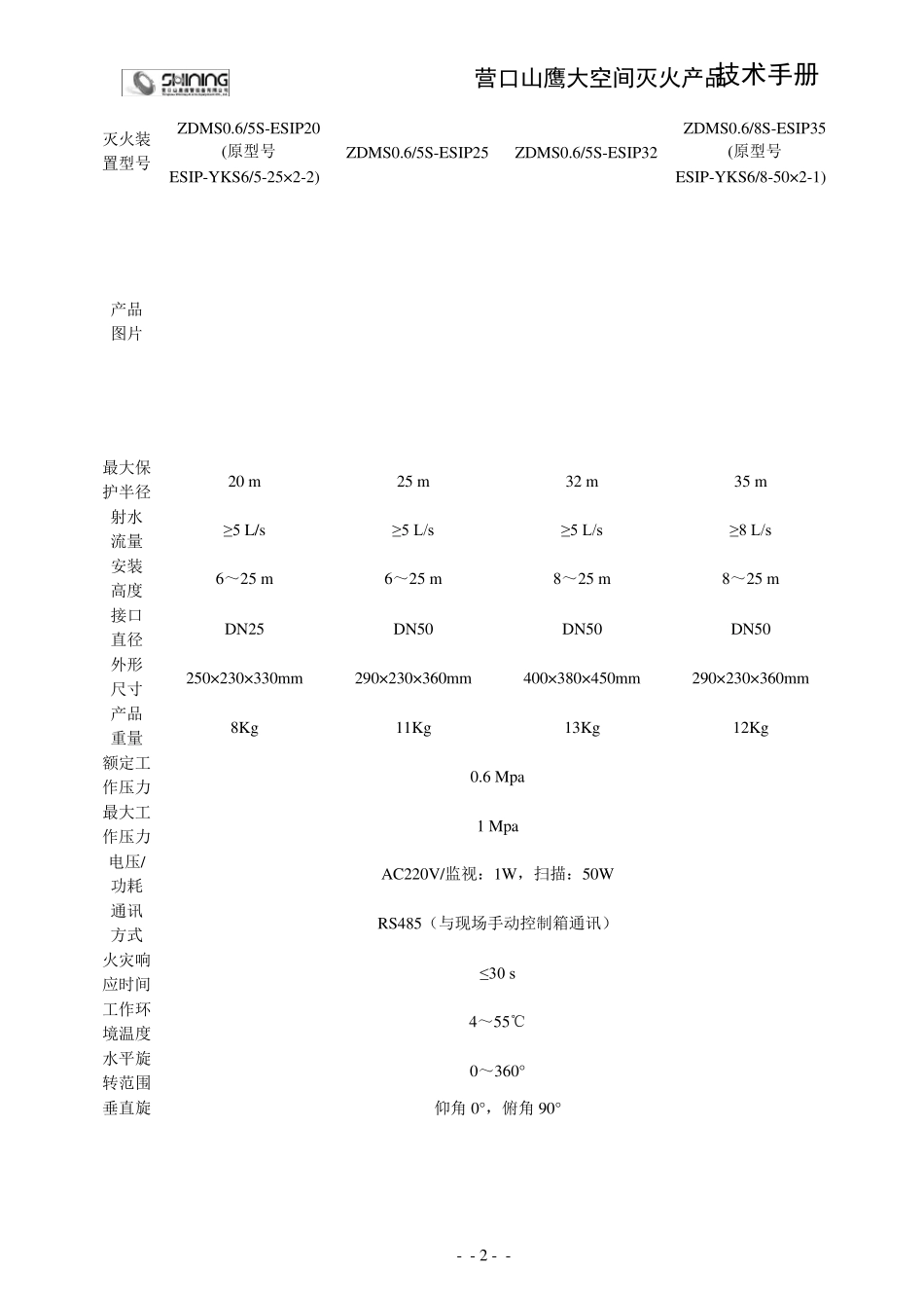 智能消防水炮(大空间灭火产品)使用说明书20100715_第3页