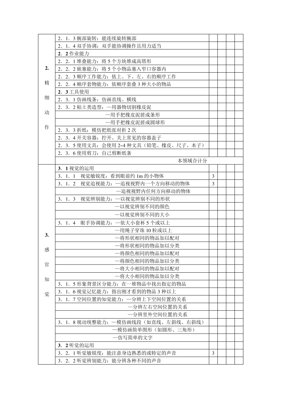 智障儿童学习能力评估表_第2页