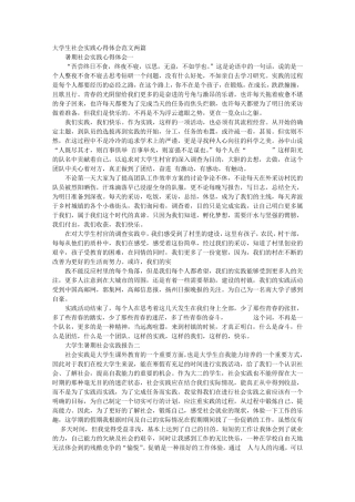 暑假实践心得体会