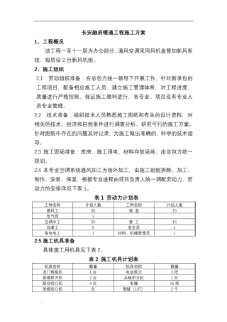 暖通工程施工组织设计范例