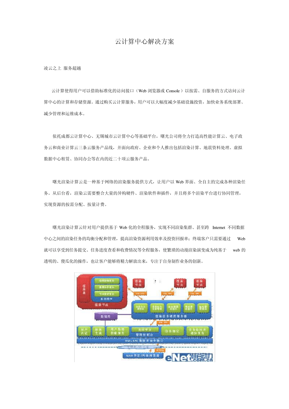 曙光公司云计算中心解决方案_第1页