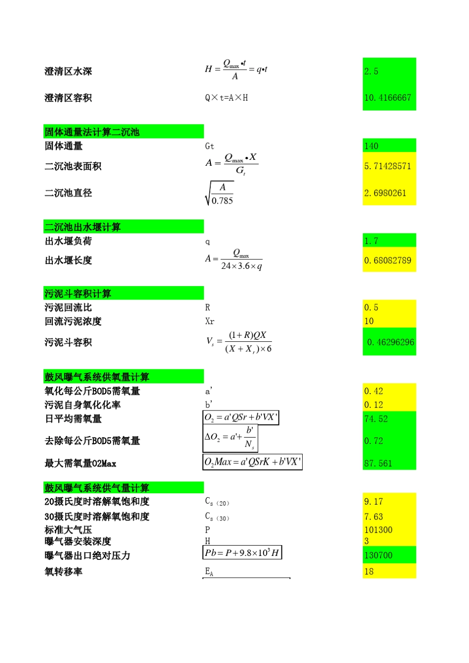 曝气池设计计算_第2页