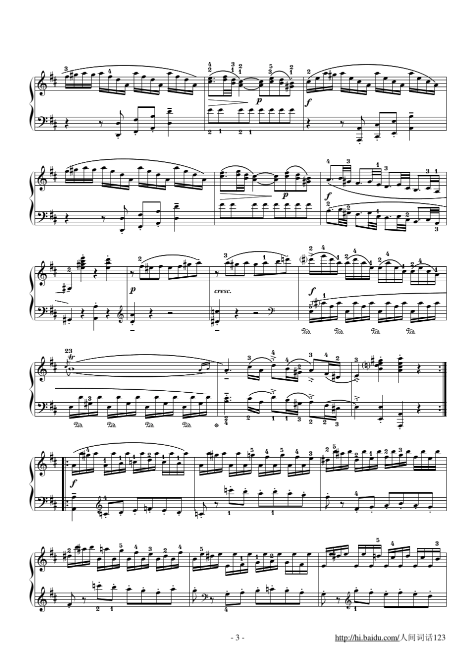 曲谱莫扎特G大调钢琴奏鸣曲k284_第3页