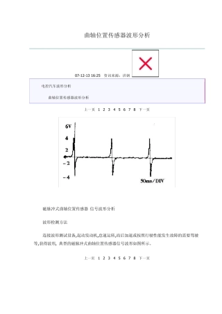 曲轴位置传感器波形分析