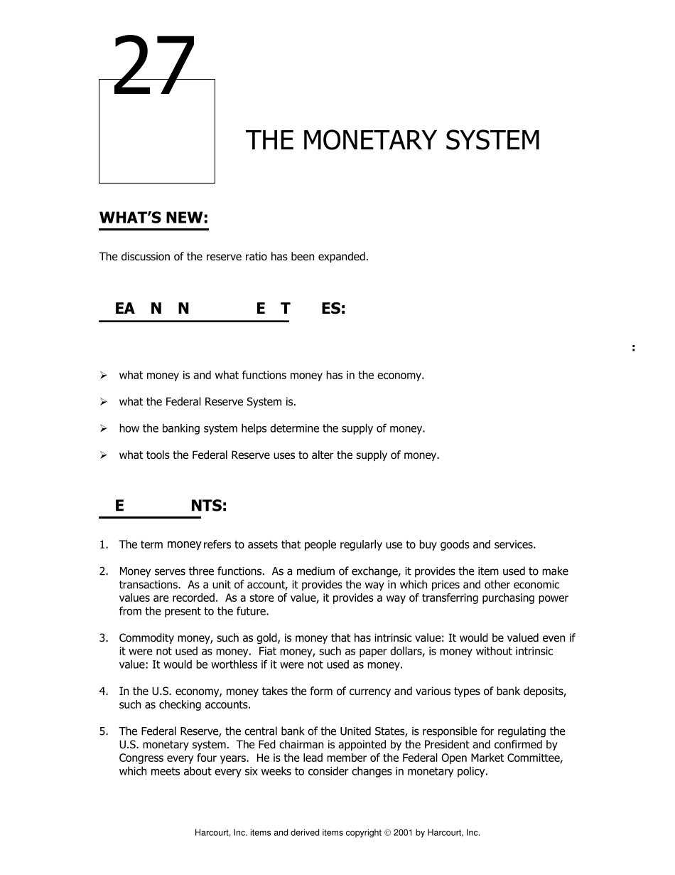 曼昆经济学原理第五版答案英文ch27_第1页