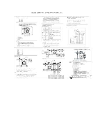 曼瑞德混水中心用户手册+控制器调整说明