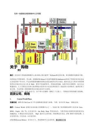 曼谷各大商场购物攻略