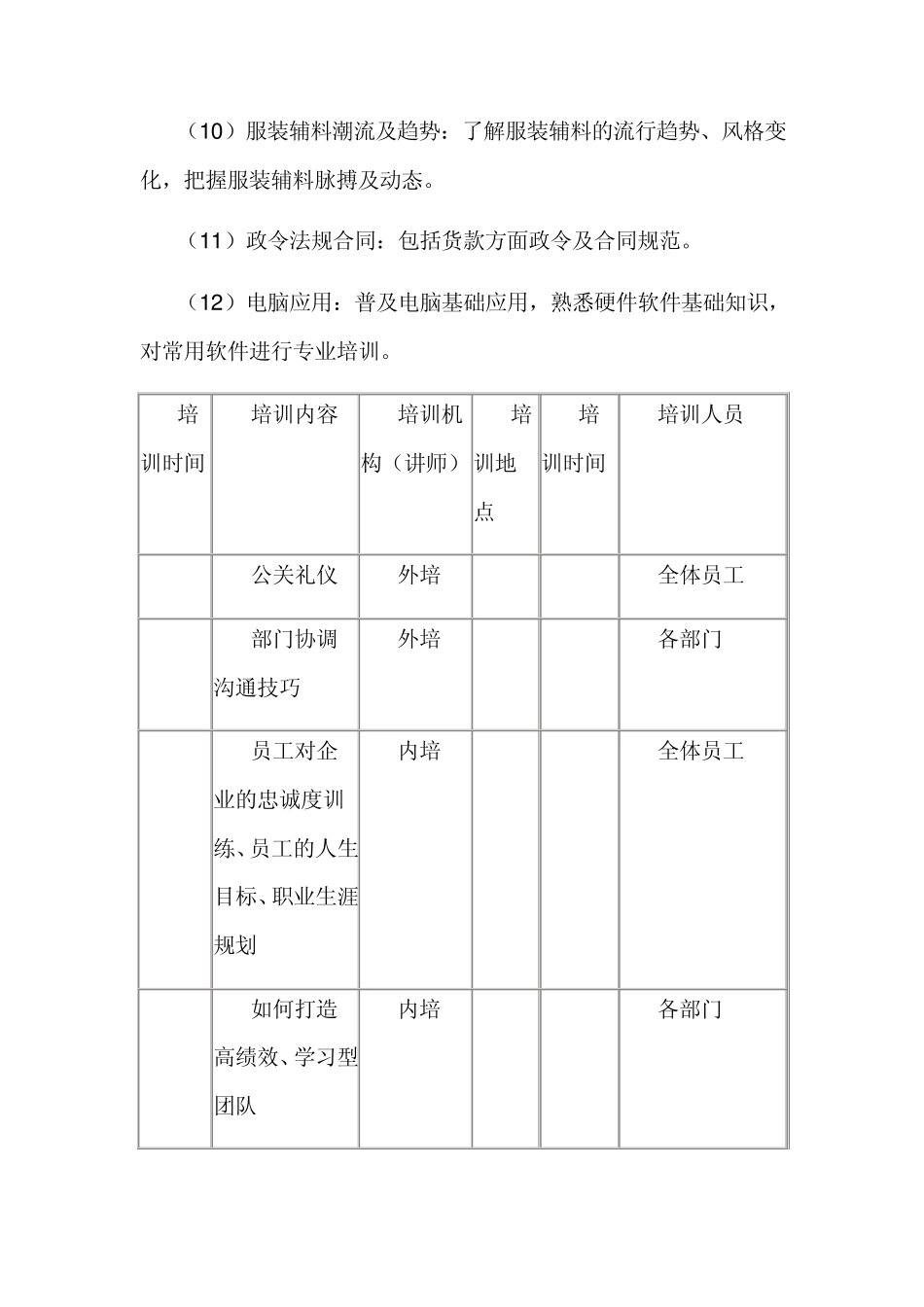 曾氏集团公司年度培训计划书_第2页