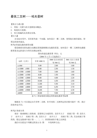 最优二叉树哈夫曼树