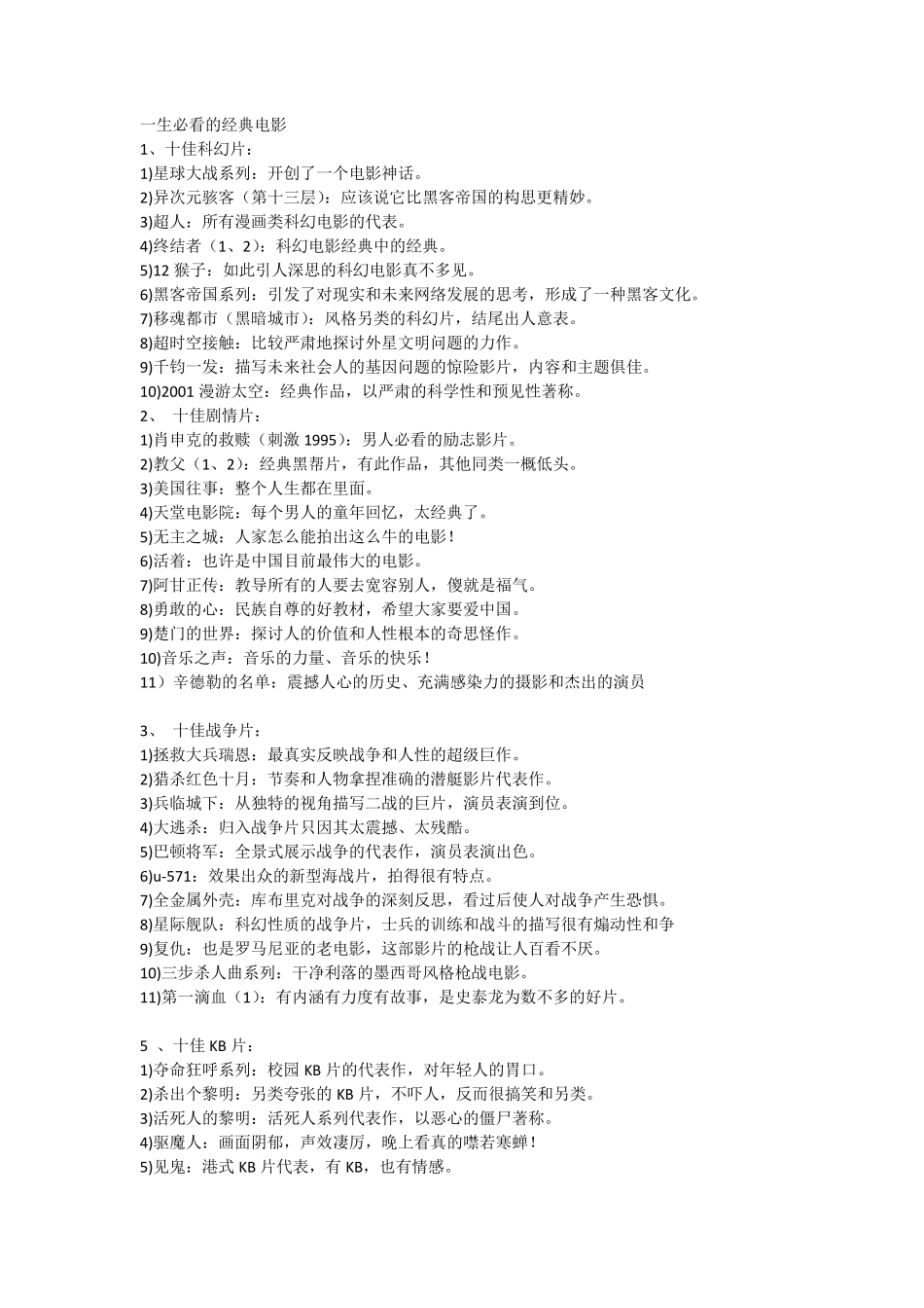 最值得看的经典电影(一生必看)_第1页