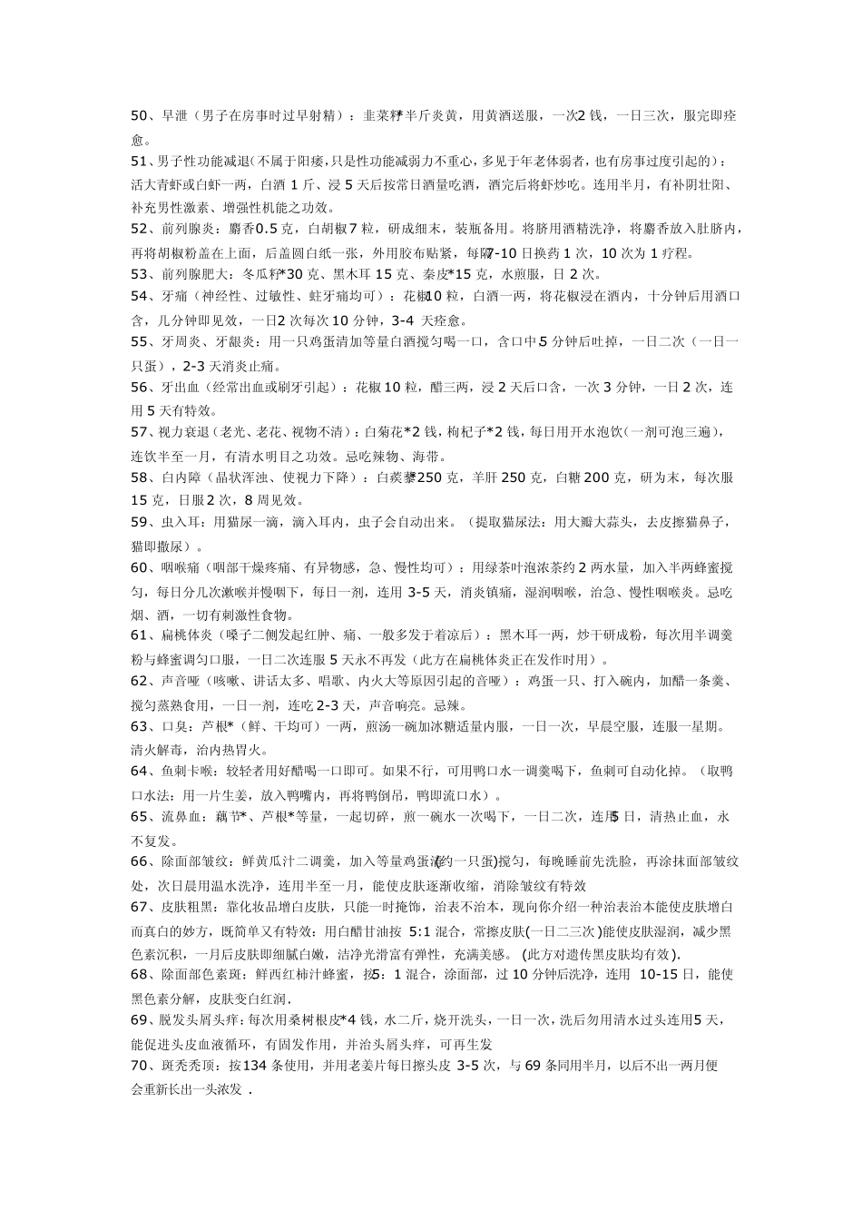 最全中国民间偏方!太有用了!_第3页