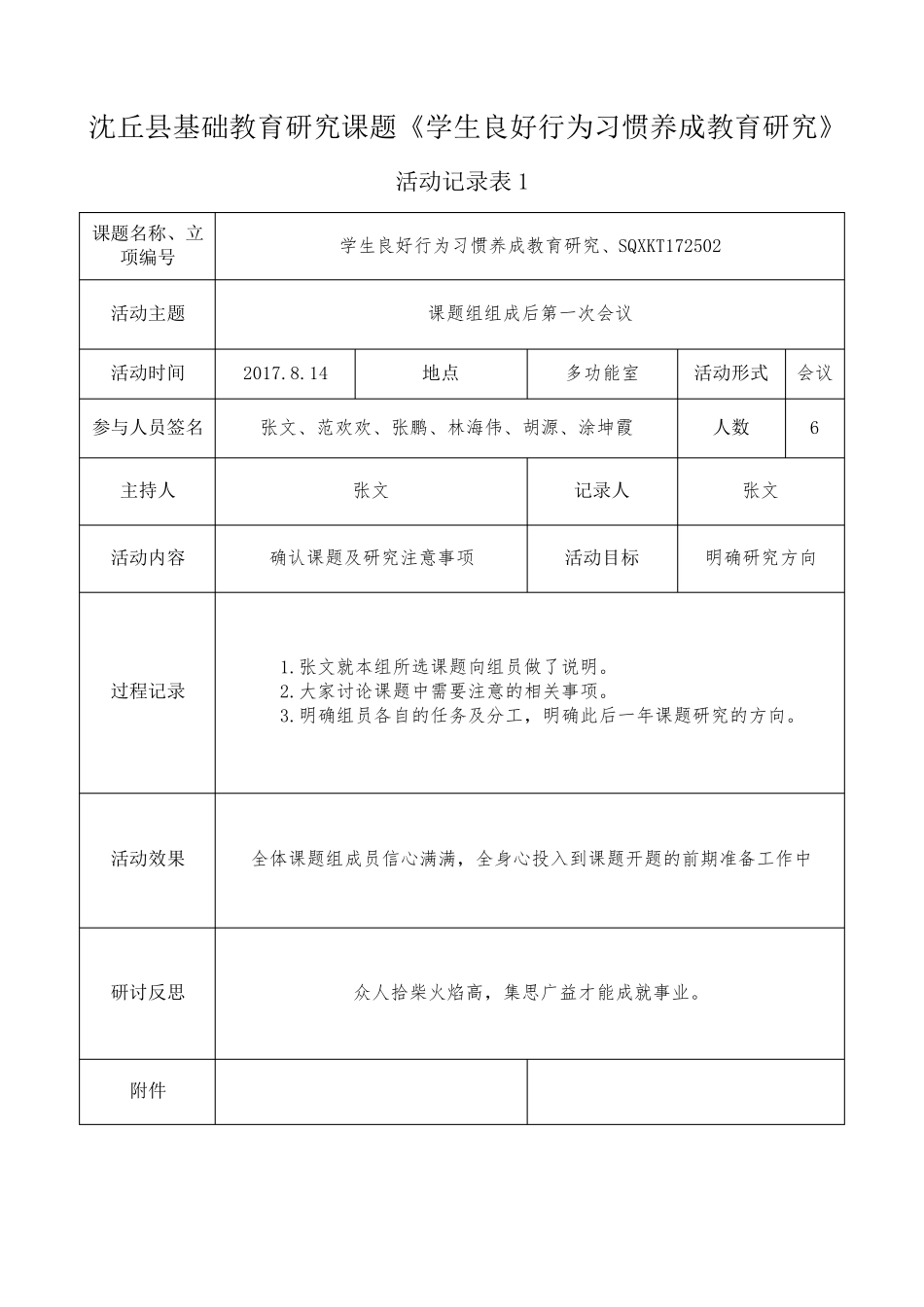 最全学生良好行为习惯养成活动记录表_第1页