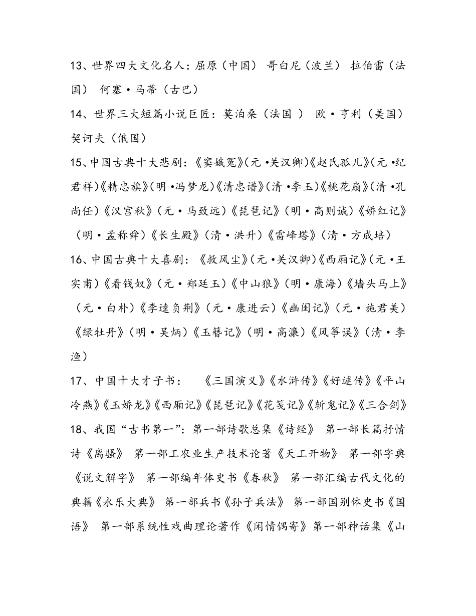 最全小学六年级语文课外知识大全_第2页