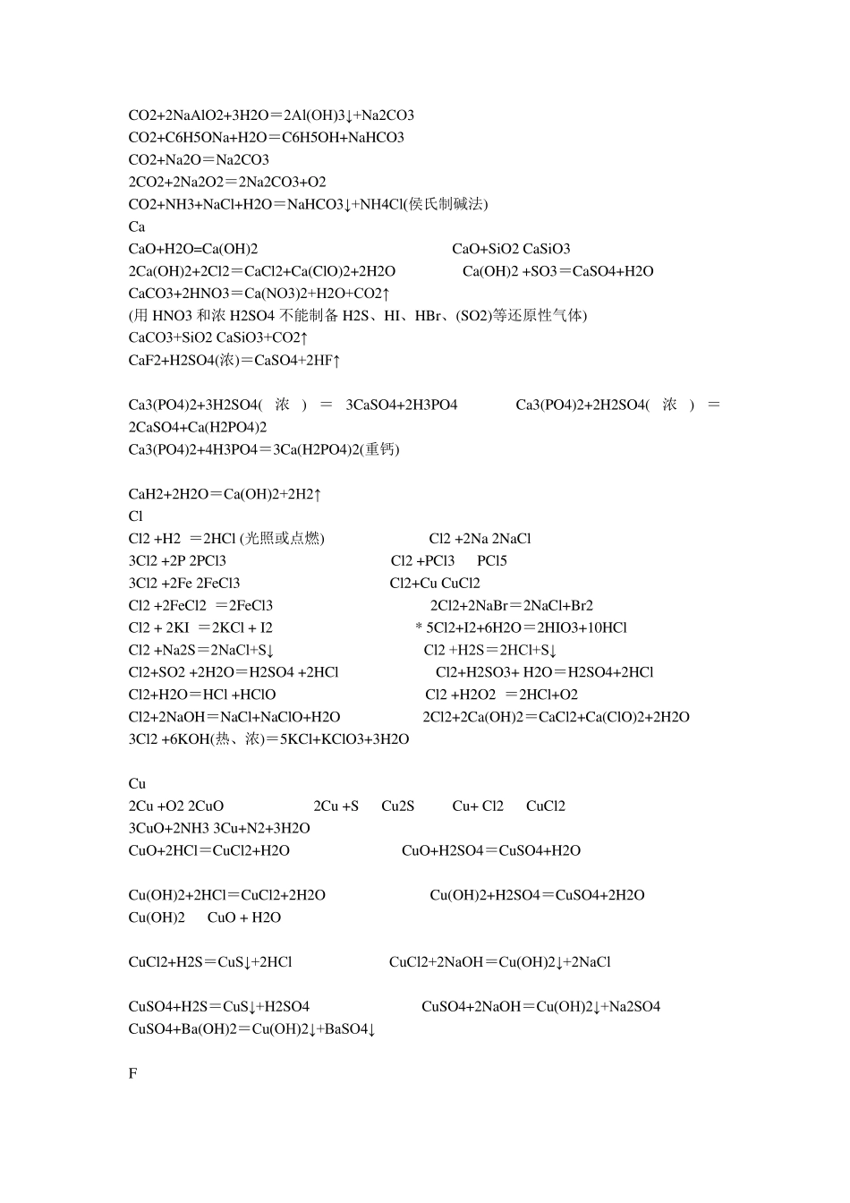 最全无机化学方程式_第3页