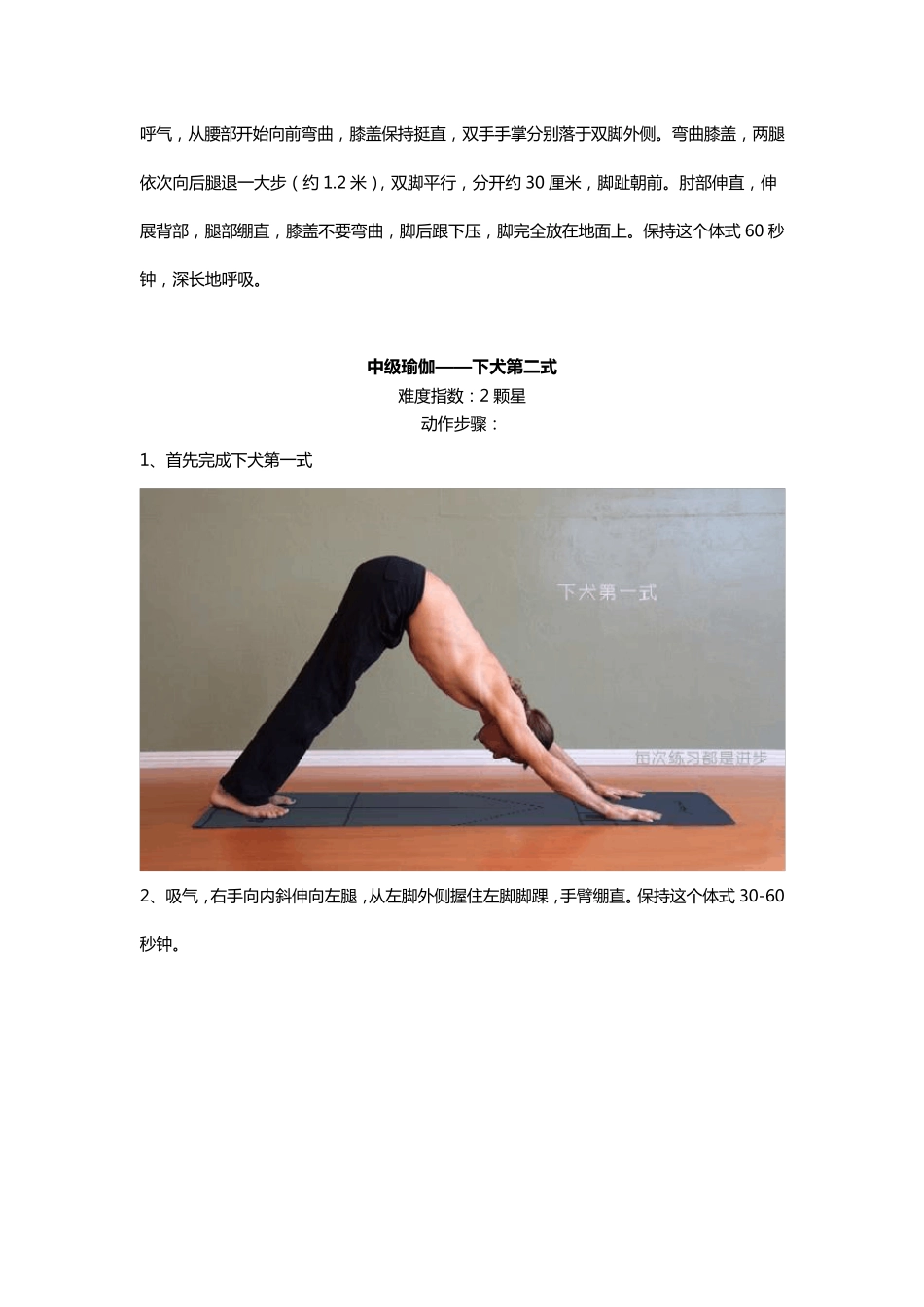 最全瑜伽下犬式及分解图_第3页