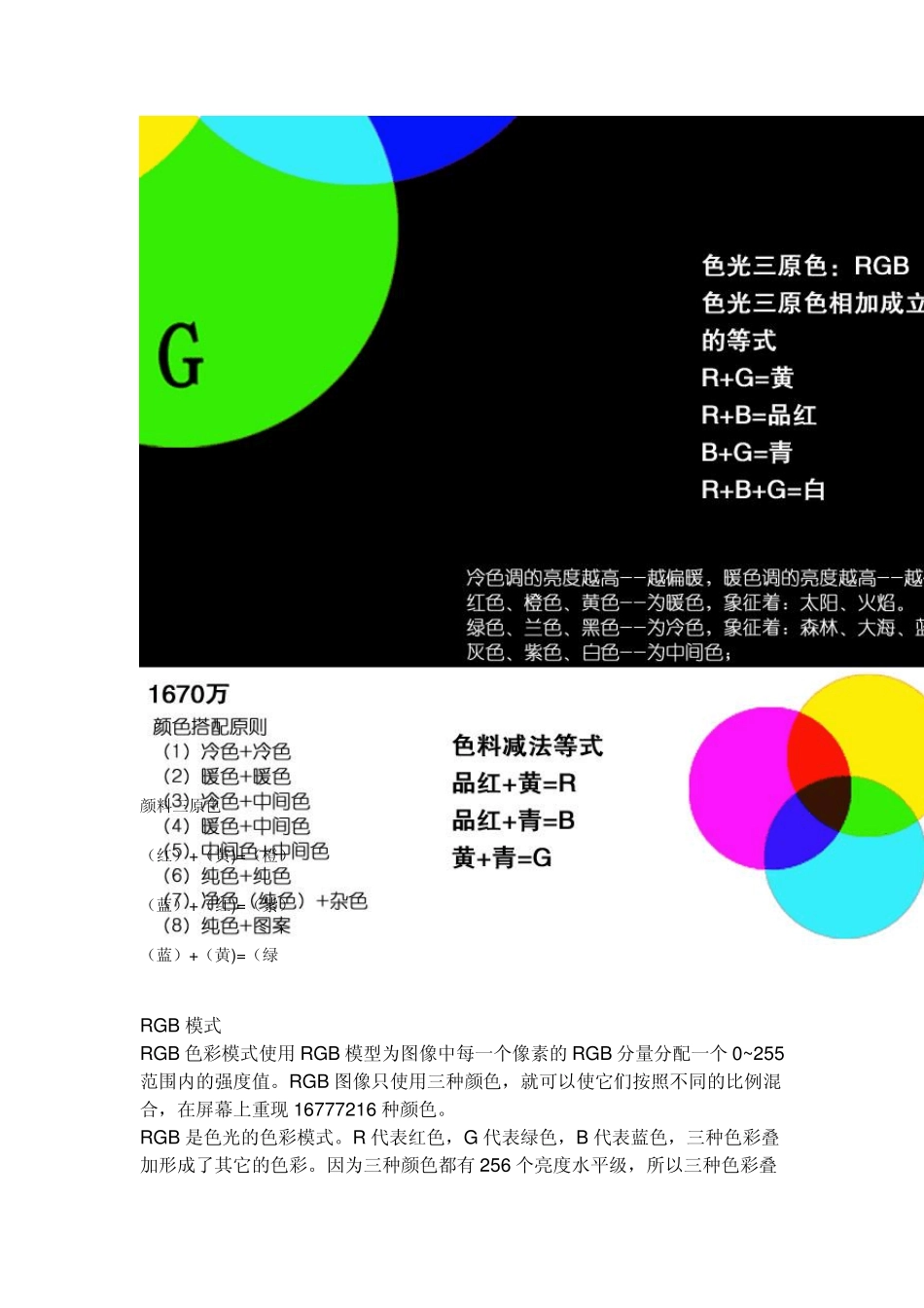 最全的ps的RGB组合和冷暖色的搭配以及色值参数_第1页