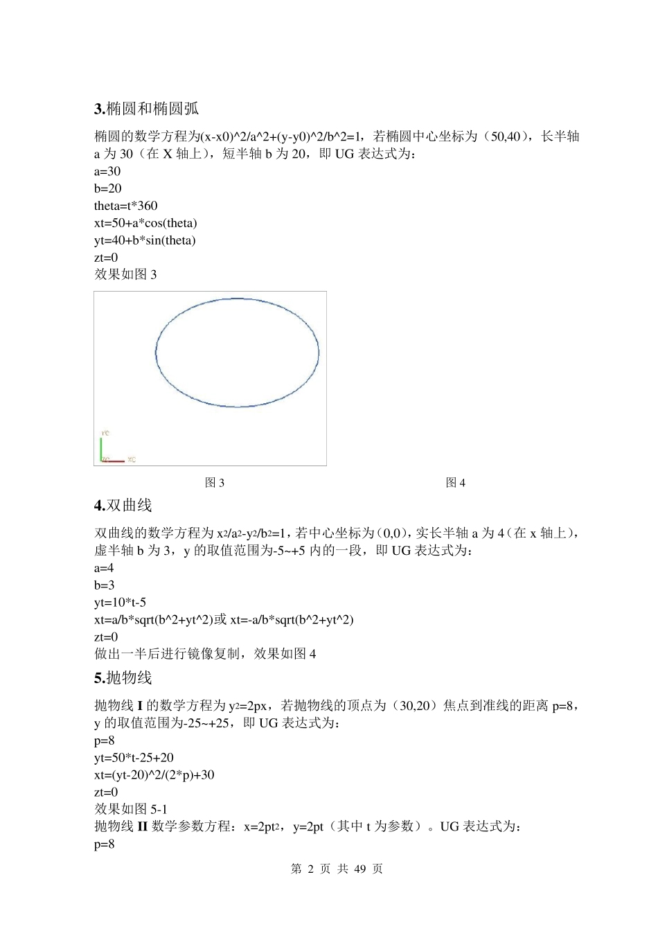 最全的UG方程曲线及详细表达式_第2页