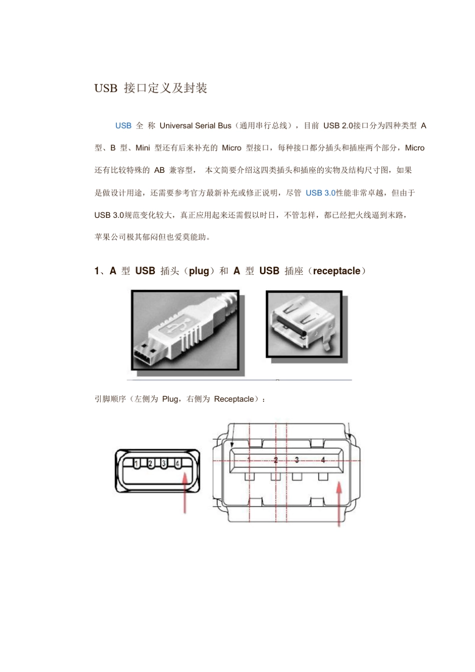 最全的USB数据线接口资料_第1页