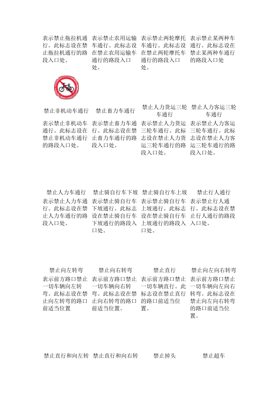 最全的交通标志图片大全图片及解释_第3页