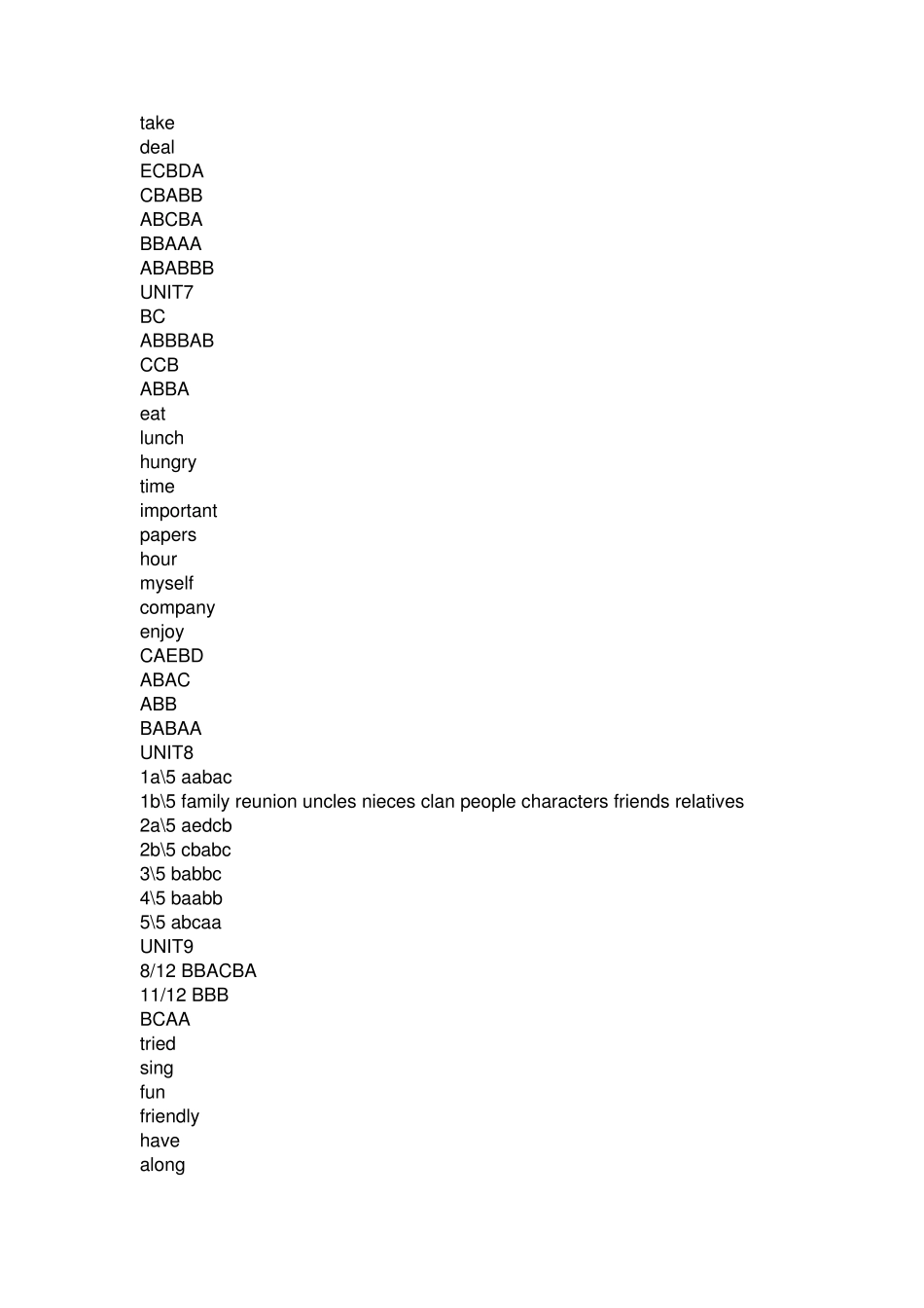 最全的新时代交互英语答案第一册_第3页