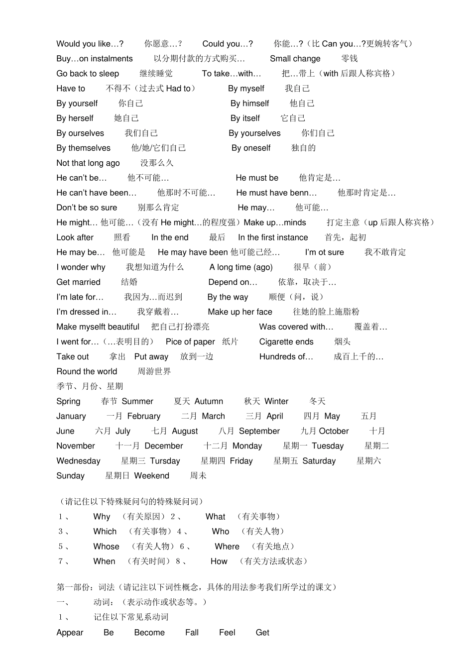 最全的新概念英语第一册语法汇总_第2页