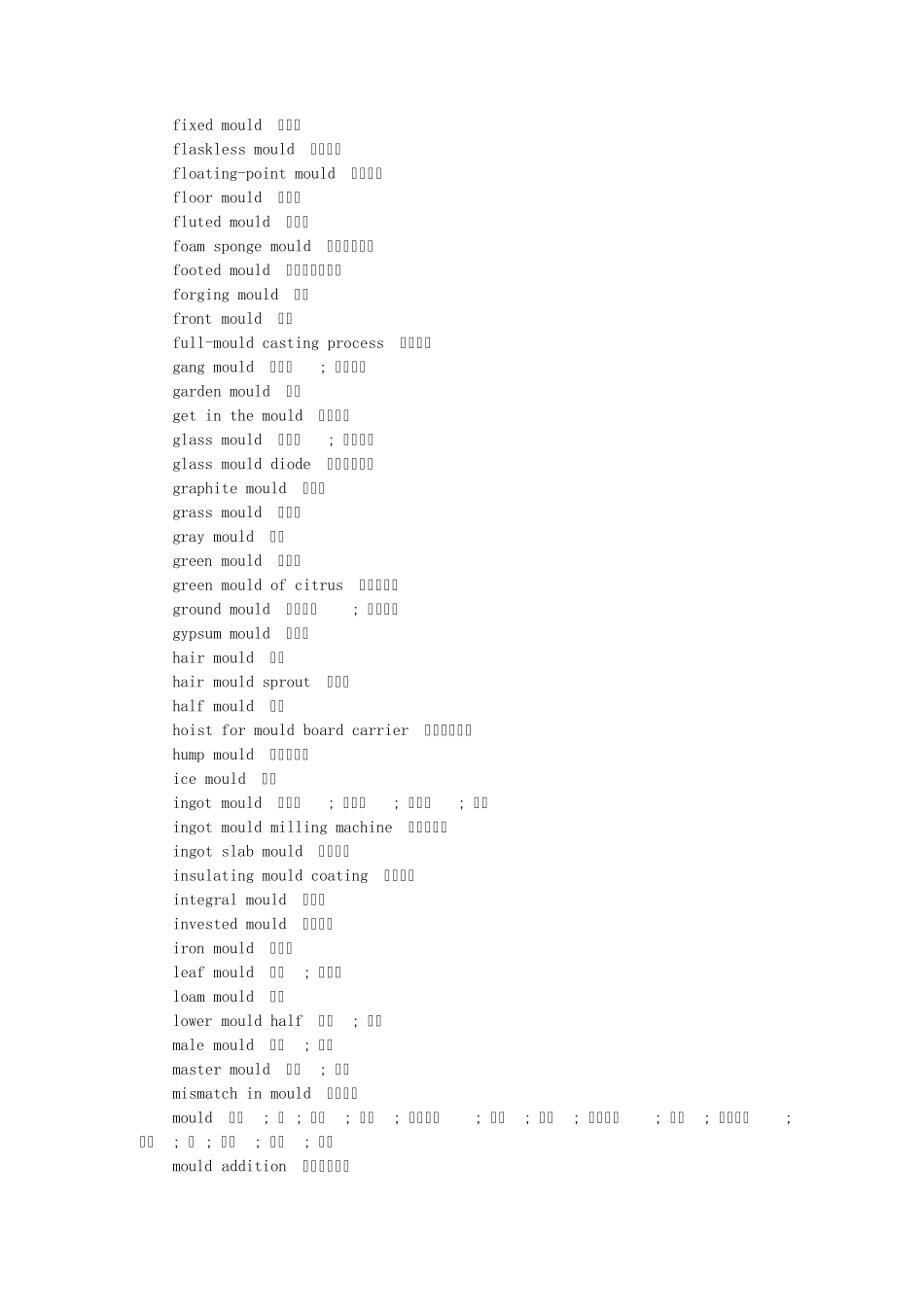 最全的模具词汇中英文对照_第2页