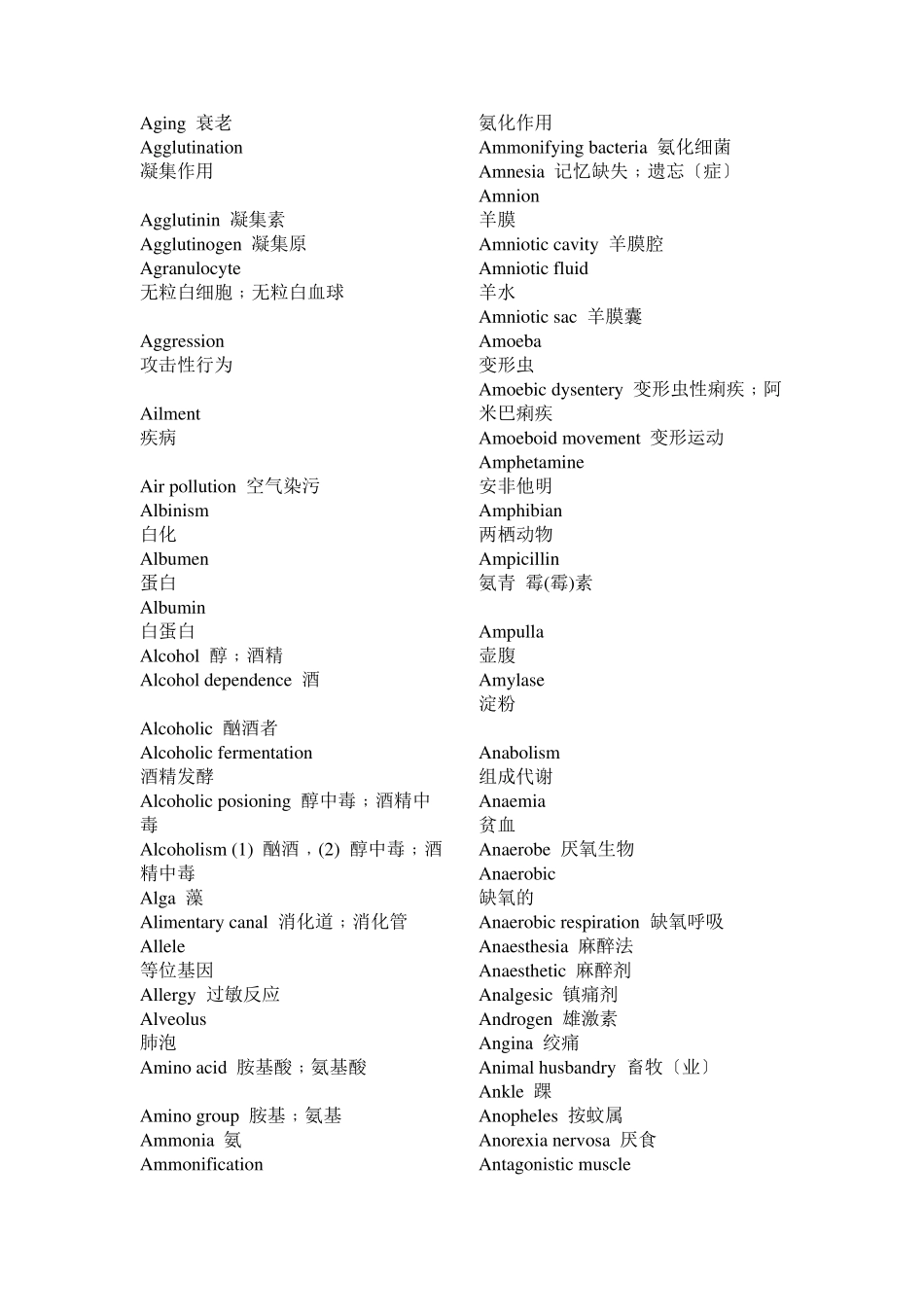 最全的生物学专业相关词汇_第2页