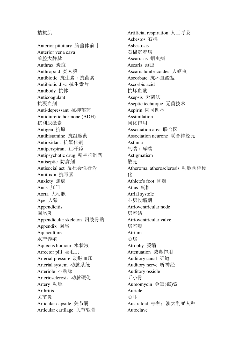 最全的生物学专业相关词汇_第3页