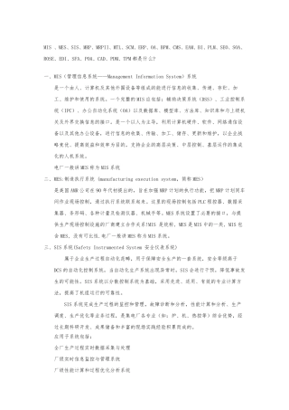 最全的系统缩写及系统简介