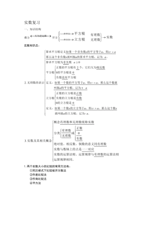 最全自己整理七年级下实数复习