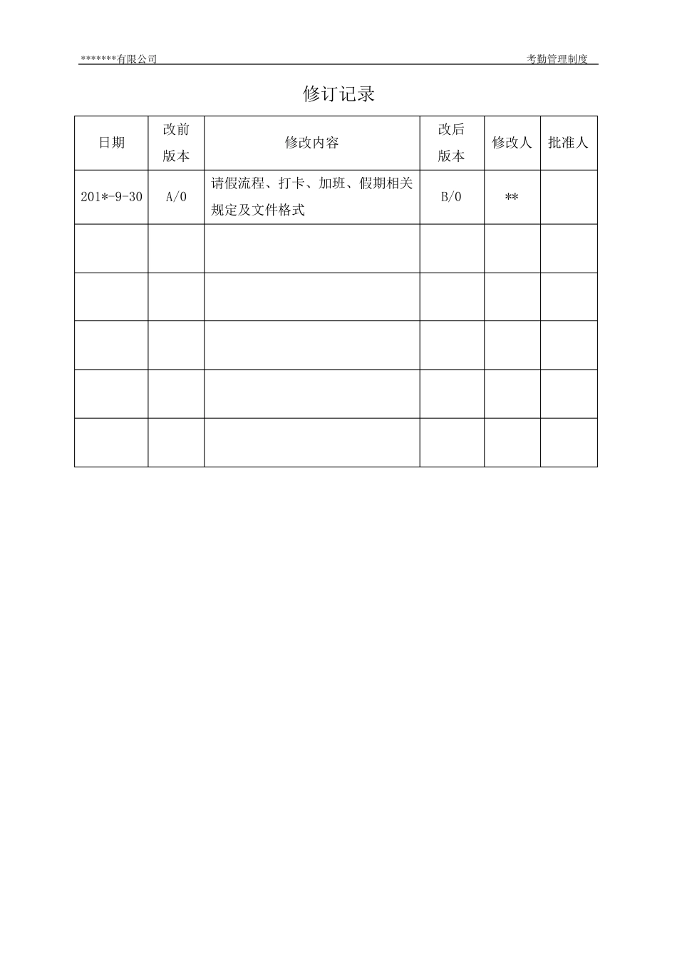最全面的考勤管理制度_第2页