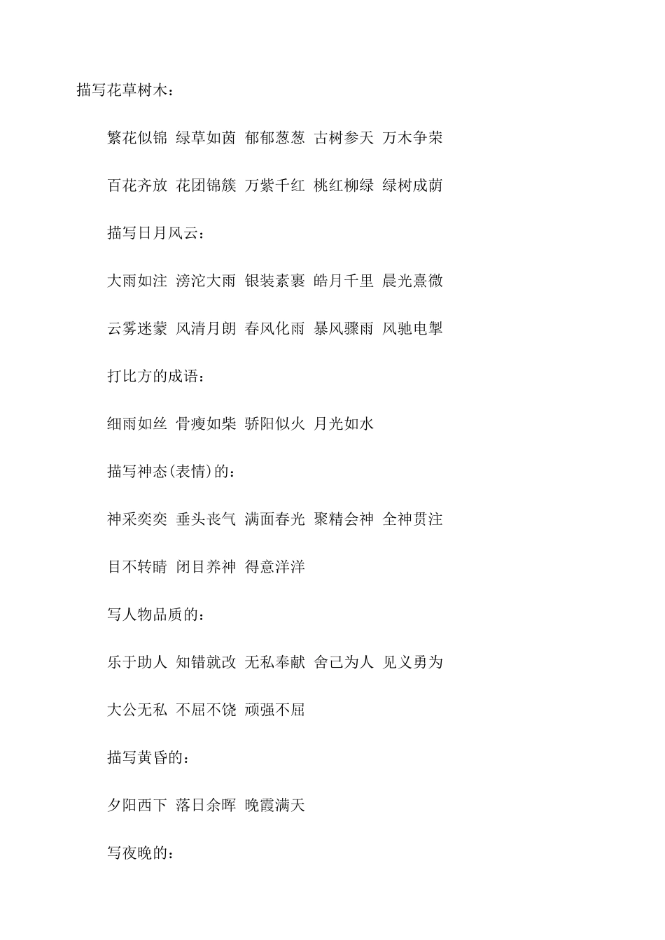 最全高中作文素材成语总结_第1页