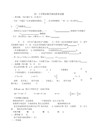 最实用的初一数学试题