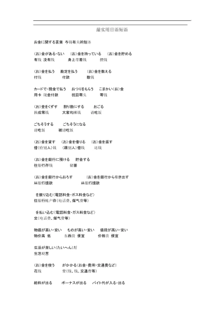 最实用的日本语短语