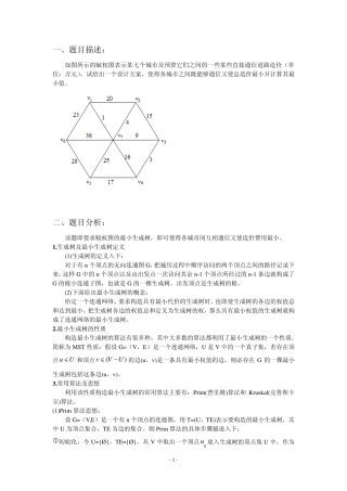 最小生成树(Kruskal算法)