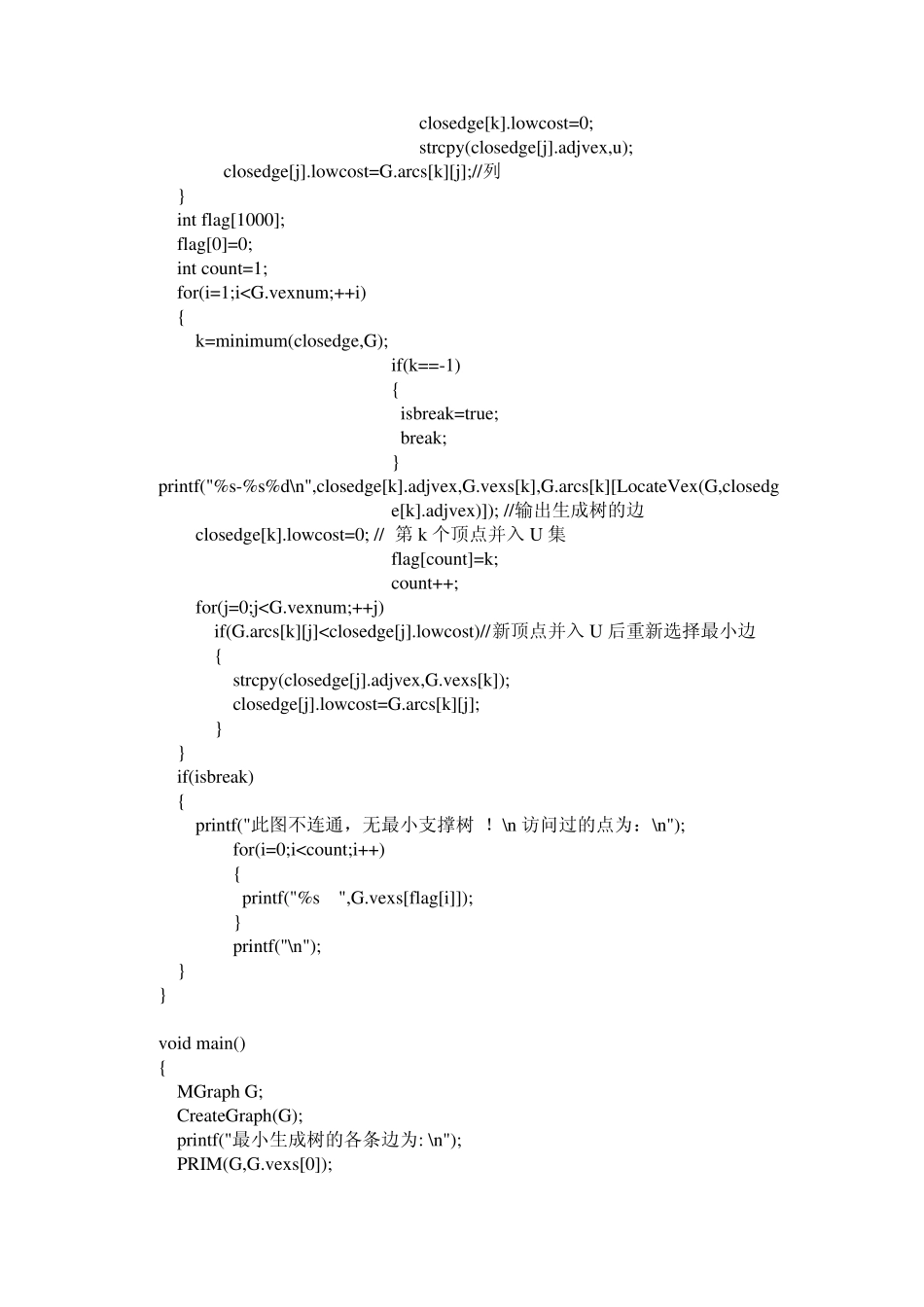 最小生成树(反圈法)prim算法代码_第3页
