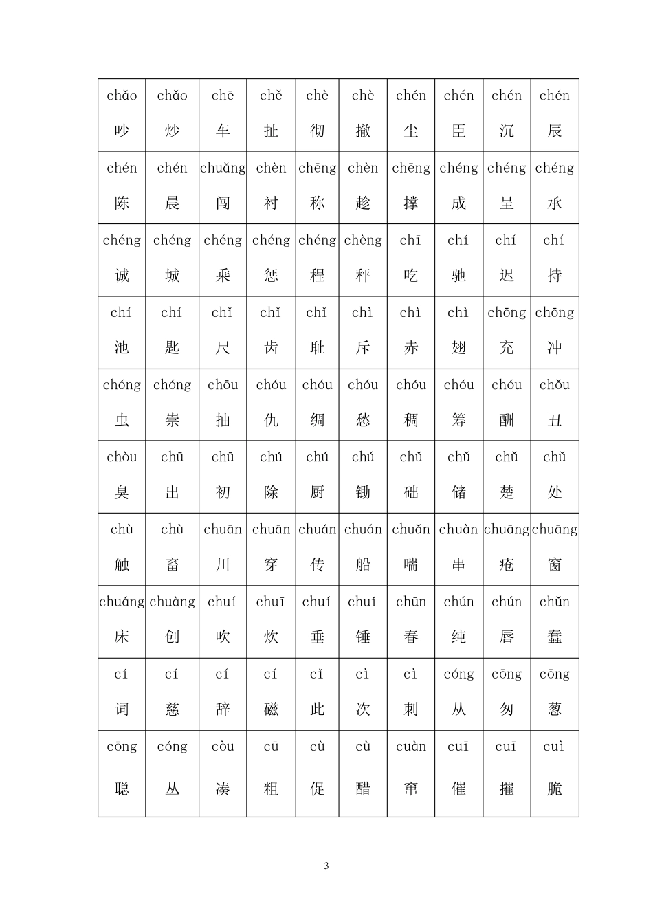 最常用汉字5000个_第3页