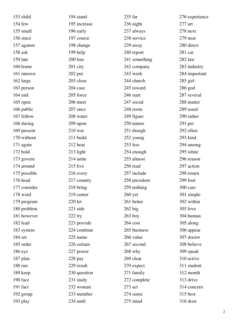 最常用的2000个英语单词_第2页