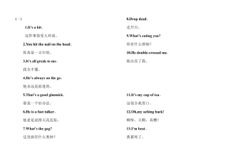 最常用英语俚语、俗语