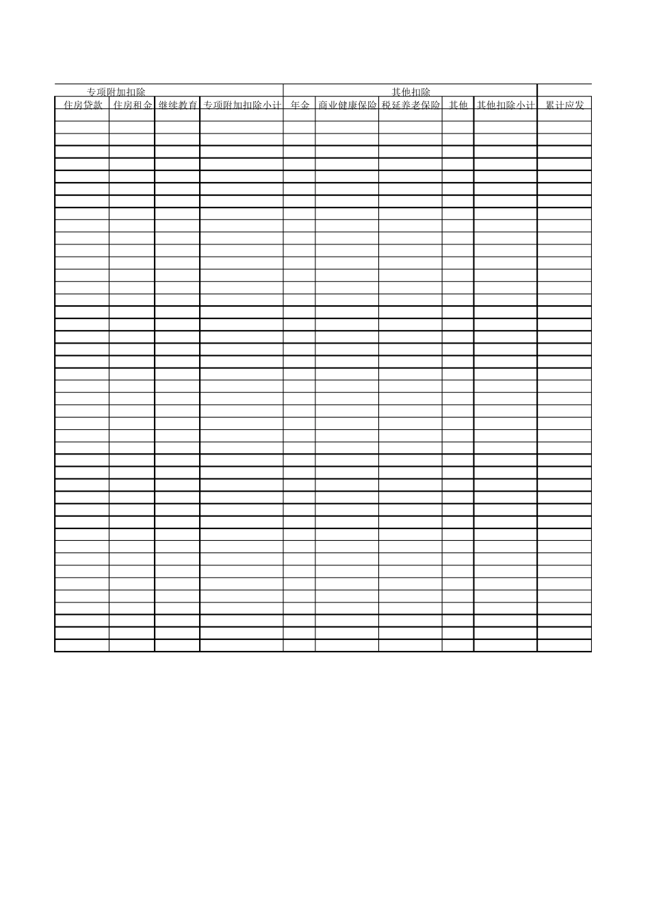 最新2019年工资个税计算excel表_第3页