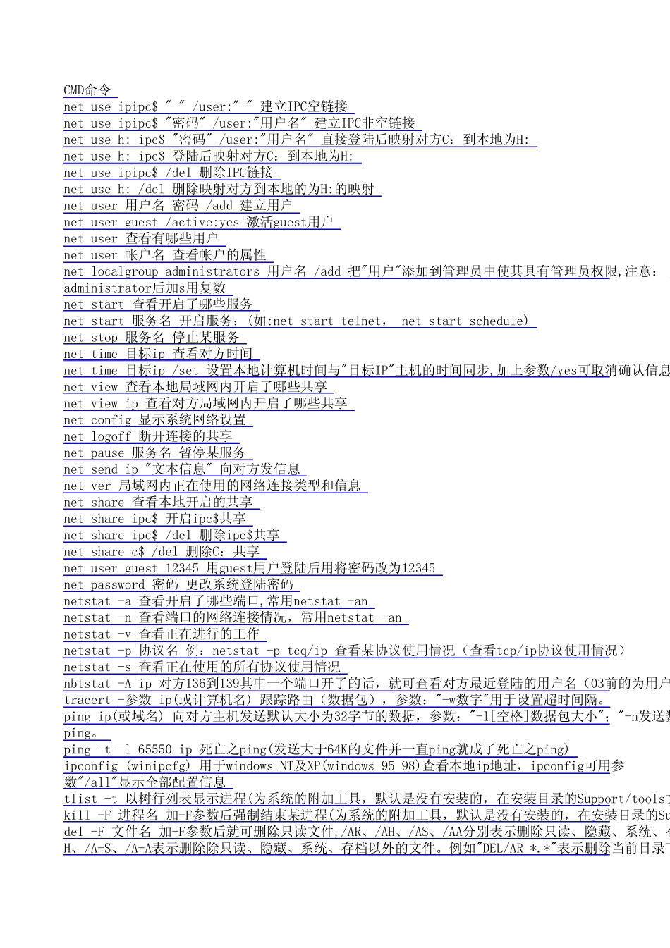 最新DOS命令大全_第1页