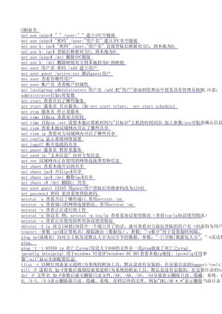 最新DOS命令大全